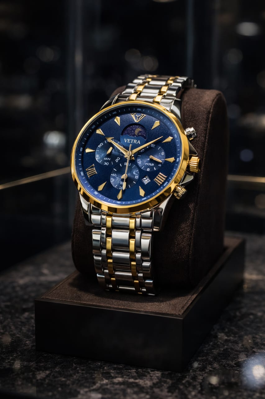 Relógio VETRA Masculino    Presença, Precisão e Estilo Atemporal