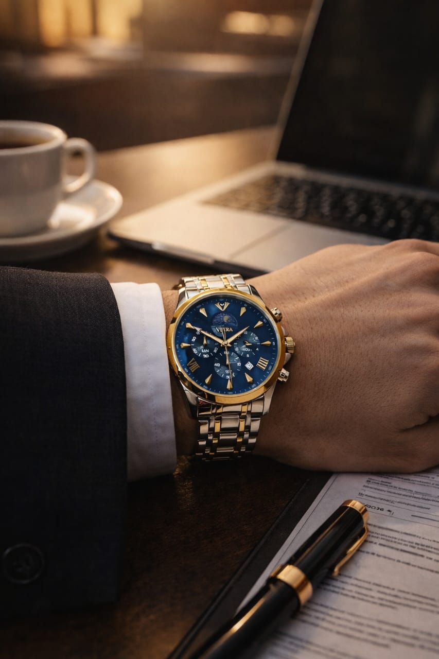 Relógio VETRA Masculino    Presença, Precisão e Estilo Atemporal