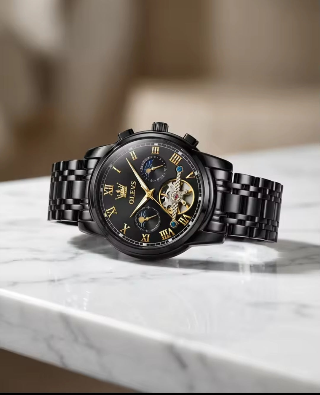 Relógio OLEVS masculino preto

Sofisticação clássica com presença marcante e identidade executiva