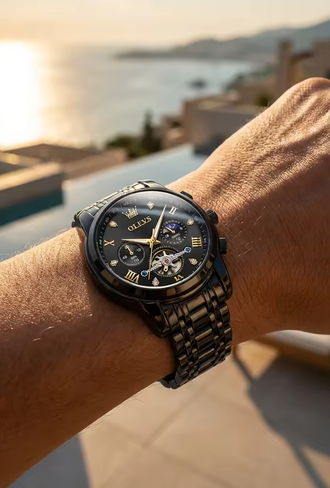 Relógio OLEVS masculino preto

Sofisticação clássica com presença marcante e identidade executiva