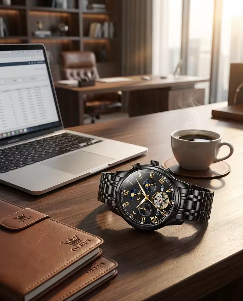 Relógio OLEVS masculino preto

Sofisticação clássica com presença marcante e identidade executiva