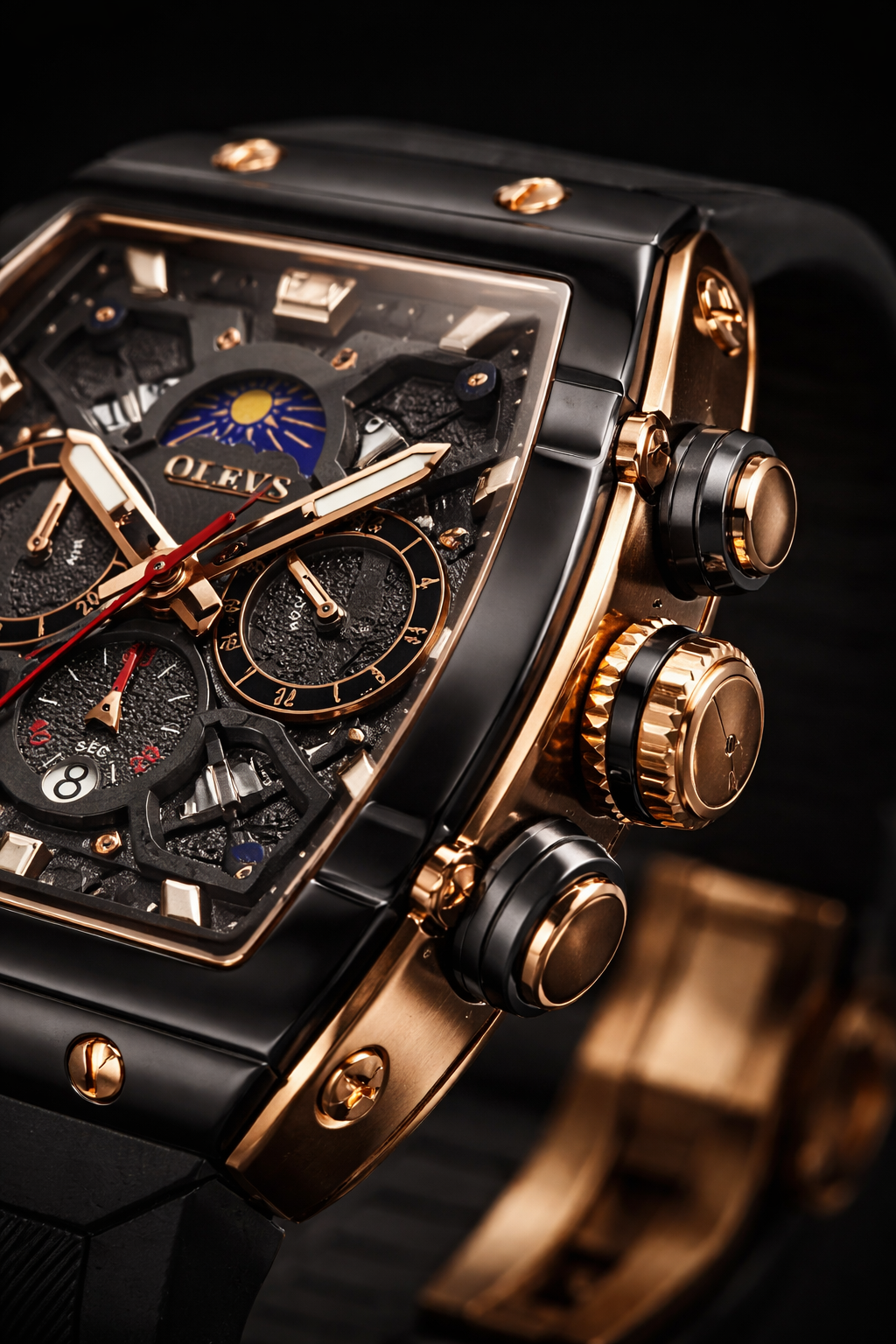 Relógio Olevs Masculino Premium  Design executivo com presença imponente