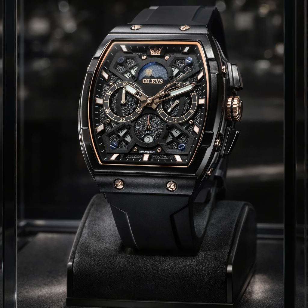 Relógio Olevs Masculino Premium  Design executivo com presença imponente