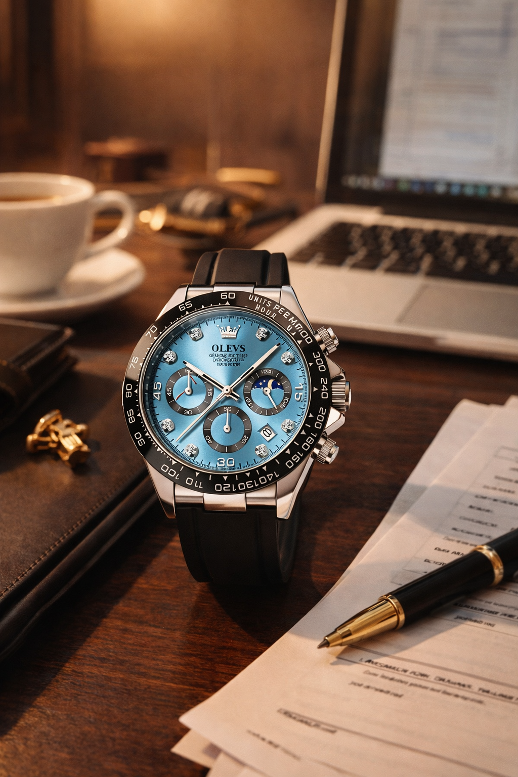 Relógio Olevs Masculino Premium – Sofisticação que se Impõe